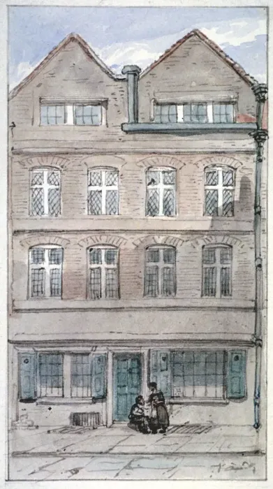 Framed Print : View of no 2 Blackhorse Alley, Fleet Street, City of London, 1850. Artist: James Findlay Framed Print : View of no 2 Blackhorse Alley, Fleet Street, City of London, 1850. Artist: James Findlay