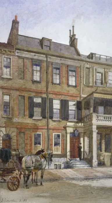 Framed Print : View of no 24 Cheyne Row, Chelsea, London, 1882. Artist: John Crowther Framed Print : View of no 24 Cheyne Row, Chelsea, London, 1882. Artist: John Crowther