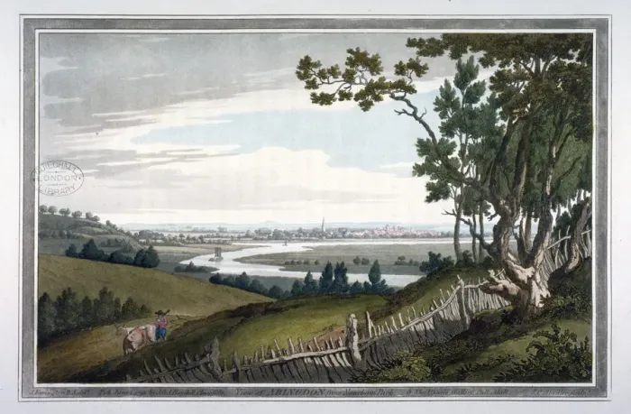 Framed Print : View of Abingdon from Nuneham Park, Berkshire, 1793. Artist: Joseph Constantine Stadler Framed Print : View of Abingdon from Nuneham Park, Berkshire, 1793. Artist: Joseph Constantine Stadler