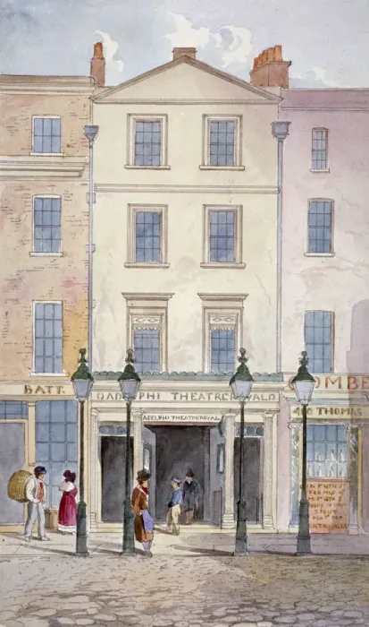 Framed Print : View of the Adelphi Theatre, Strand, Westminster, London, c1830 Framed Print : View of the Adelphi Theatre, Strand, Westminster, London, c1830
