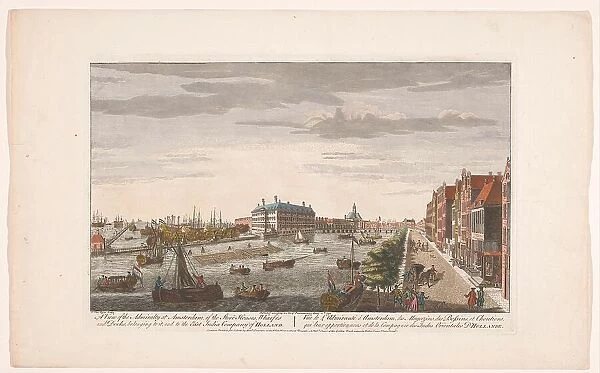 View of the Admiralty warehouse in Amsterdam, 1752. Creator: Anon