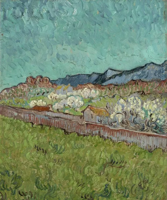 Framed Print : View of the Alpilles, 1890. Creator: Gogh, Vincent, van (1853-1890) Framed Print : View of the Alpilles, 1890. Creator: Gogh, Vincent, van (1853-1890)