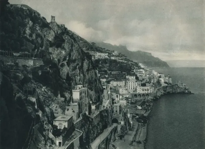 Framed Print : View of Amalfi, Italy, 1927. Artist: Eugen Poppel Framed Print : View of Amalfi, Italy, 1927. Artist: Eugen Poppel