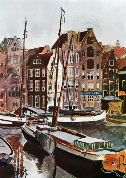 Framed Print : View of Amsterdam, 1907 (1911-1912) Framed Print : View of Amsterdam, 1907 (1911-1912)