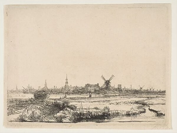View of Amsterdam from the Northwest, ca. 1640. Creator: Rembrandt Harmensz van Rijn