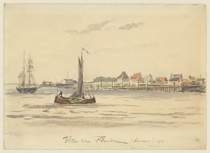 Framed Print : View of Antwerp, 1870. Creator: Carel Nicolaas Storm Framed Print : View of Antwerp, 1870. Creator: Carel Nicolaas Storm