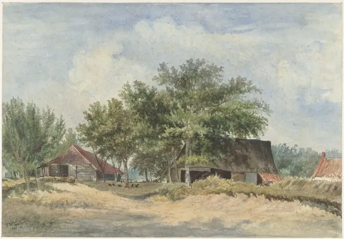 Framed Print : View at Appelscha, 1882. Creator: Johanna Wilhelmina von Stein Callenfels Framed Print : View at Appelscha, 1882. Creator: Johanna Wilhelmina von Stein Callenfels