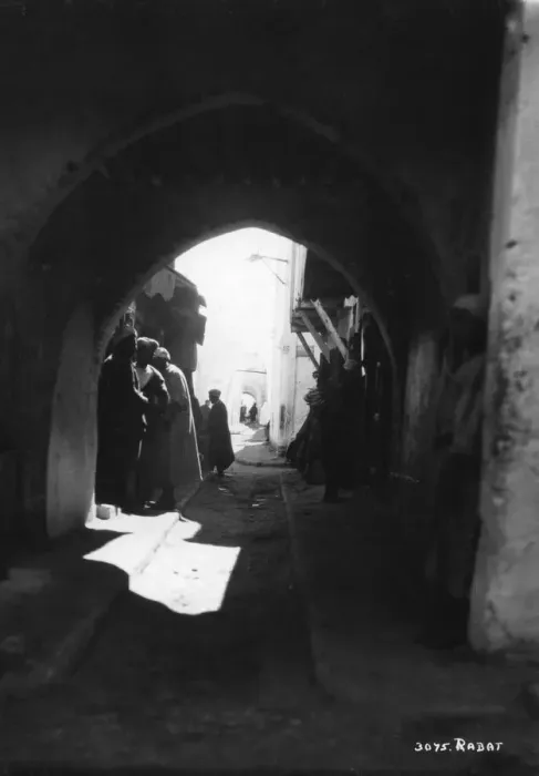 Framed Print : View through an archway, Rabat, Morocco, c1920s-c1930s(?) Framed Print : View through an archway, Rabat, Morocco, c1920s-c1930s(?)