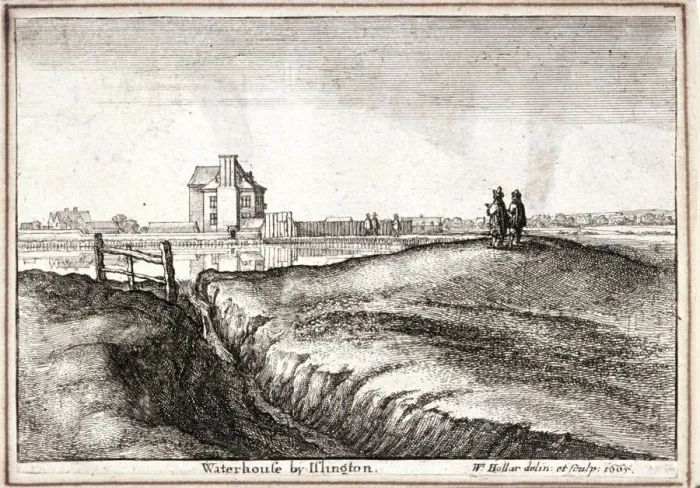 Framed Print : View of the area around New River Head, Finsbury, London, 1665. Artist: Wenceslaus Hollar Framed Print : View of the area around New River Head, Finsbury, London, 1665. Artist: Wenceslaus Hollar