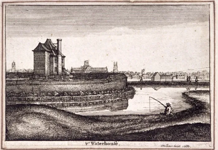 Framed Print : View of the area around New River Head, Finsbury, London, 1665. Artist: Wenceslaus Hollar Framed Print : View of the area around New River Head, Finsbury, London, 1665. Artist: Wenceslaus Hollar