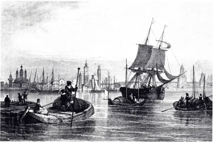 Framed Print : View of Arkhangelsk, 1835. Artist: Anonymous Framed Print : View of Arkhangelsk, 1835. Artist: Anonymous