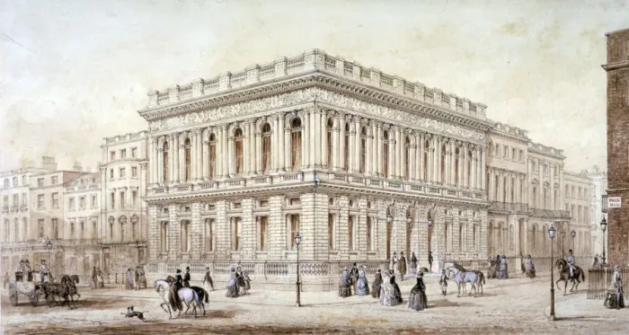 Framed Print : View of the Army and Navy Club on Pall Mall, Westminster, London, c1853 Framed Print : View of the Army and Navy Club on Pall Mall, Westminster, London, c1853