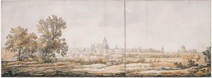 Framed Print : View of Arnhem from the South, c. 1645. Artist: Cuyp, Aelbert (1620-1691) Framed Print : View of Arnhem from the South, c. 1645. Artist: Cuyp, Aelbert (1620-1691)