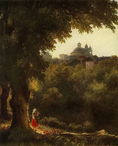 View of Arricio near Rome, 1830s, (1965). Creator: Mikhail Lebedev