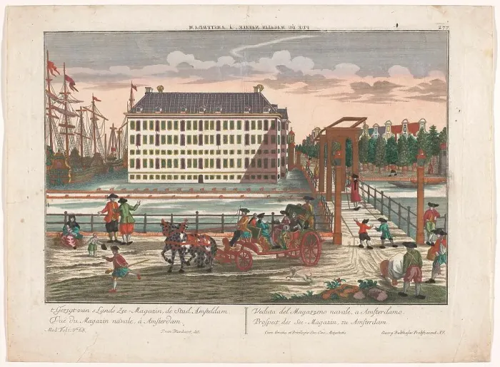 Framed Print : View of the Arsenal at the Admiralty in Amsterdam, 1742-1801. Creator: Anon Framed Print : View of the Arsenal at the Admiralty in Amsterdam, 1742-1801. Creator: Anon