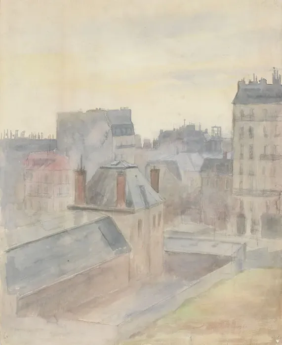 Framed Print : View from the Artist's Home in Paris, c1890. Creator: Albert Edelfelt Framed Print : View from the Artist's Home in Paris, c1890. Creator: Albert Edelfelt