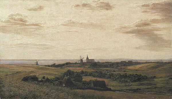 A View towards Assens in Funen. In the Distance the Coast of Schleswig, 1835-1836. Creator: Dankvart Dreyer