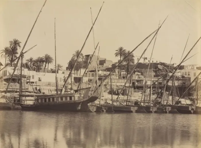 Framed Print : View of Aswan - Along the Nile, c. 1870s - 1880s. Creator: Antonio Beato (British, c Framed Print : View of Aswan - Along the Nile, c. 1870s - 1880s. Creator: Antonio Beato (British, c