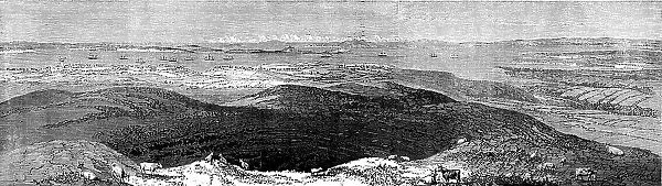 View of Auckland, from the crater of Mount Eden... 1862. Creator: Unknown