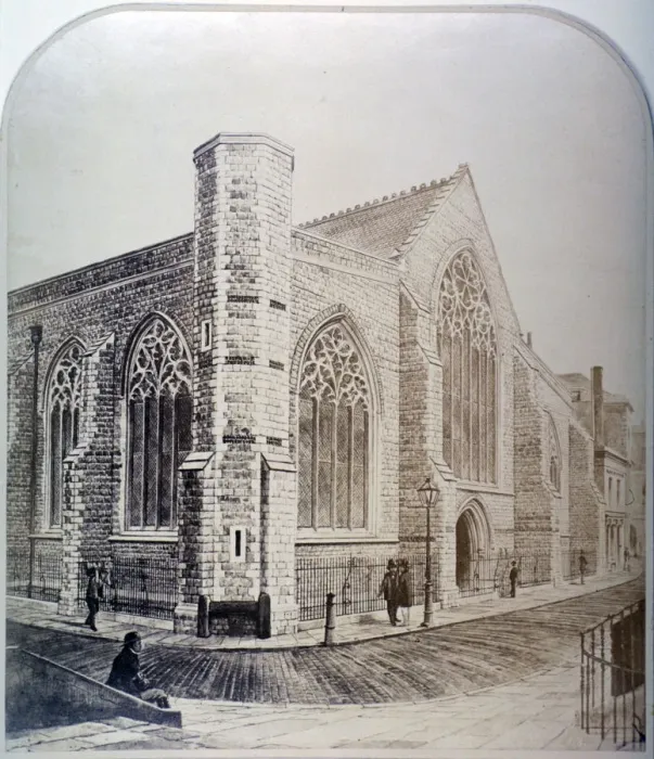 Framed Print : View of Austin Friars from the the north west, 1865 Framed Print : View of Austin Friars from the the north west, 1865