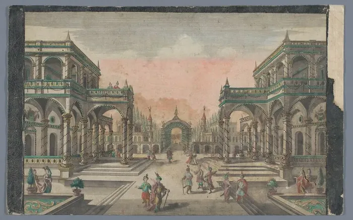 Framed Print : View of an avenue towards a cypress garden in Constantinople, 1742-1801. Creator: Anon Framed Print : View of an avenue towards a cypress garden in Constantinople, 1742-1801. Creator: Anon