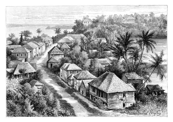 Framed Print : View of Basse-Terre, Guadeloupe, c1890 Framed Print : View of Basse-Terre, Guadeloupe, c1890