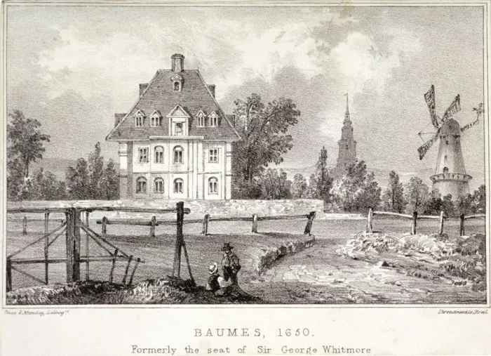 Framed Print : View of Baumes House, Hoxton, London, c1830?. Artist: Dean and Munday Framed Print : View of Baumes House, Hoxton, London, c1830?. Artist: Dean and Munday