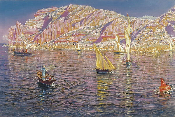 View of the Bay of Palma de Mallorca. Artist: Munoz Degrain, Antonio (1840-1924)