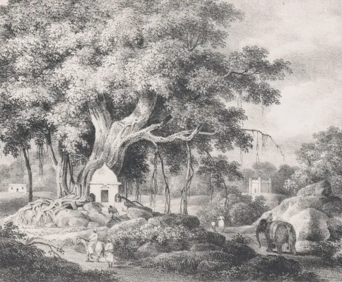 Framed Print : View in Behar, in an Anglo-Indian Album associated with Sir Charles D Oyly, ca. 1828 Framed Print : View in Behar, in an Anglo-Indian Album associated with Sir Charles D Oyly, ca. 1828
