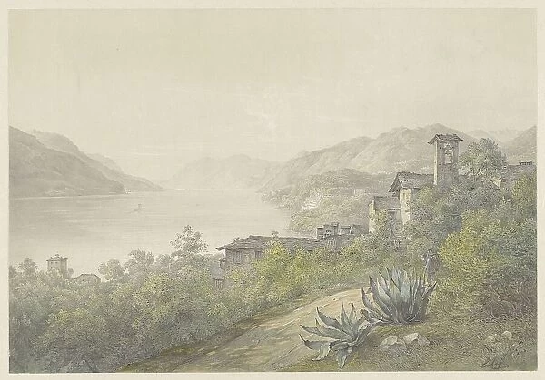 View from the Bellagio park, on Lake Como, 1824-1888. Creator: Karoly Lajos Libay