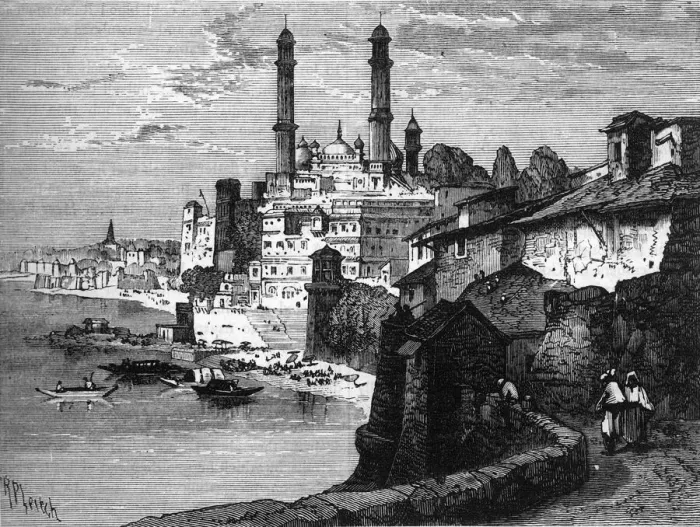 Framed Print : View of Benares, c1891. Creator: James Grant Framed Print : View of Benares, c1891. Creator: James Grant