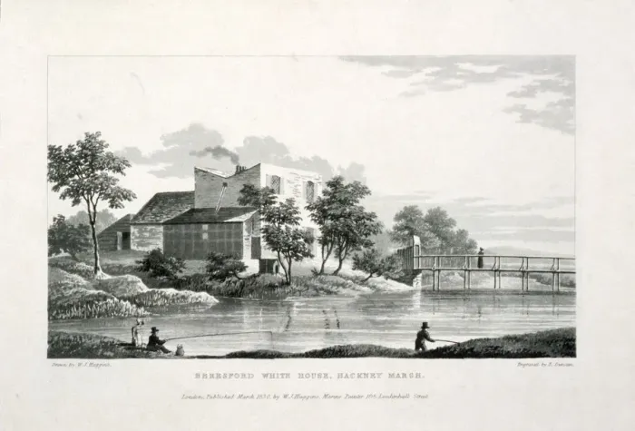 Framed Print : View of Beresford White House, Hackney Marsh, Hackney, London, 1830 Framed Print : View of Beresford White House, Hackney Marsh, Hackney, London, 1830