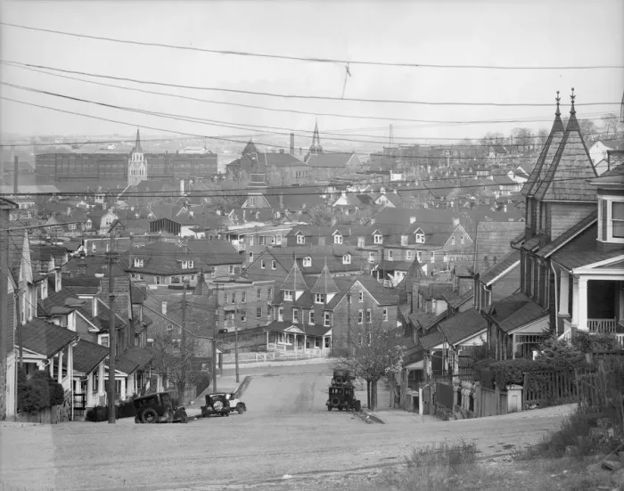 Framed Print : View of Bethlehem, Pennsylvania, 1935. Creator: Walker Evans Framed Print : View of Bethlehem, Pennsylvania, 1935. Creator: Walker Evans