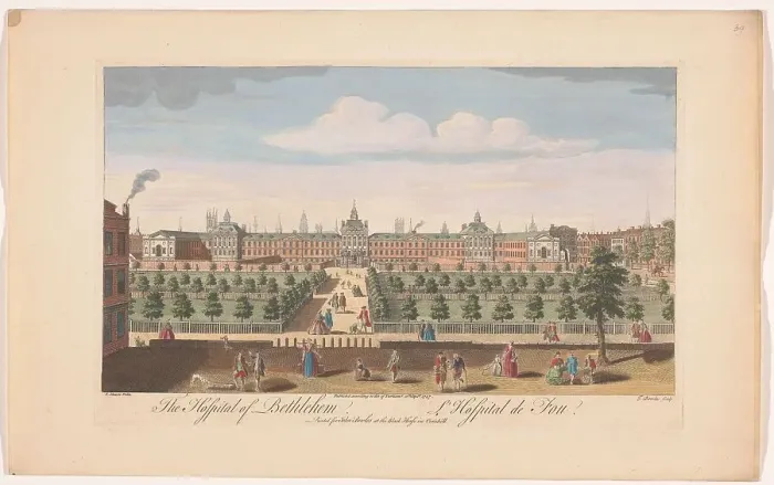 Framed Print : View of Bethlem Royal Hospital in London, 1747. Creator: Thomas Bowles Framed Print : View of Bethlem Royal Hospital in London, 1747. Creator: Thomas Bowles