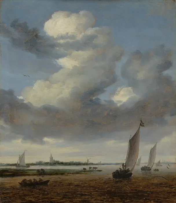 Framed Print : View of Beverwijk from the Wijkermeer. Creator: Salomon Ruysdael Framed Print : View of Beverwijk from the Wijkermeer. Creator: Salomon Ruysdael