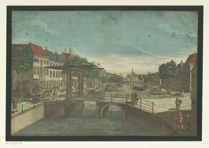 Framed Print : View of the Bierkade in The Hague, 1756-1801. Creator: Anon Framed Print : View of the Bierkade in The Hague, 1756-1801. Creator: Anon