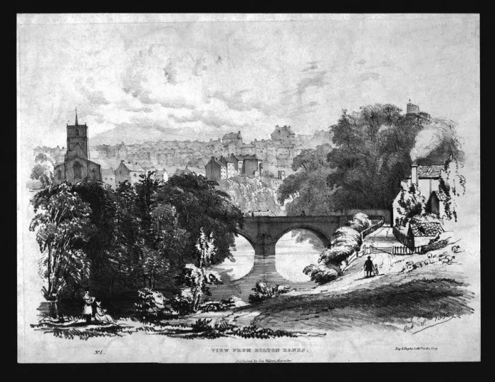 Framed Print : View from Bilton Banks, mid-19th century. Creator: Day & Haghe Framed Print : View from Bilton Banks, mid-19th century. Creator: Day & Haghe