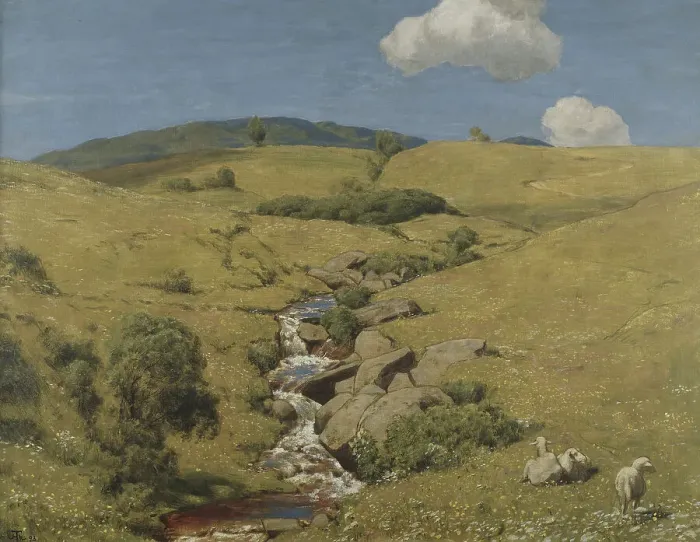 Framed Print : View from the Black Forest, 1893. Creator: Hans Thoma Framed Print : View from the Black Forest, 1893. Creator: Hans Thoma