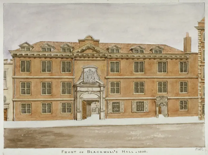 Framed Print : Front view of Blackwell Hall, City of London, 1806. Artist: Valentine Davis Framed Print : Front view of Blackwell Hall, City of London, 1806. Artist: Valentine Davis