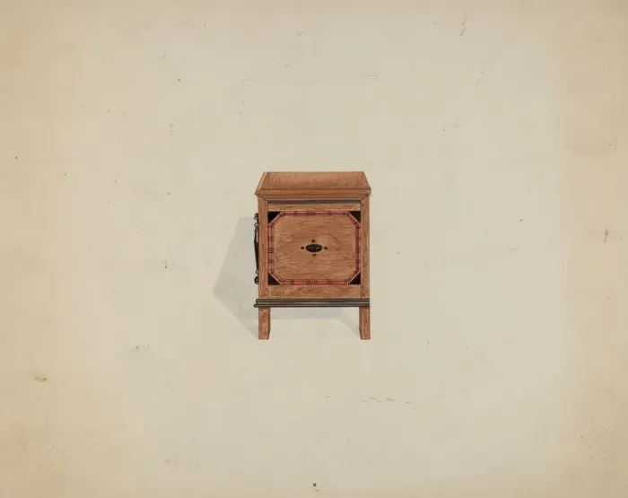 Framed Print : Side View of Blanket Chest, c. 1936. Creator: Martin Partyka Framed Print : Side View of Blanket Chest, c. 1936. Creator: Martin Partyka