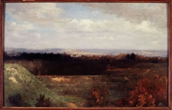 Framed Print : View of the Bois de Boulogne, from Boulevard Suchet, c1860. Creator: Unknown Framed Print : View of the Bois de Boulogne, from Boulevard Suchet, c1860. Creator: Unknown
