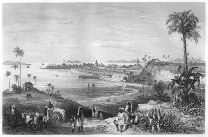 Framed Print : View of Bombay showing the fort, c1860 Framed Print : View of Bombay showing the fort, c1860