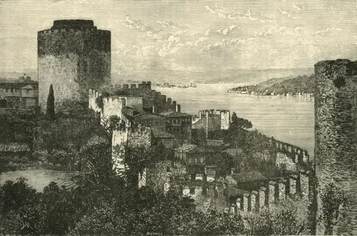 Framed Print : View of the Bosphorus: The Castle of Europe, 1890. Creator: Unknown Framed Print : View of the Bosphorus: The Castle of Europe, 1890. Creator: Unknown