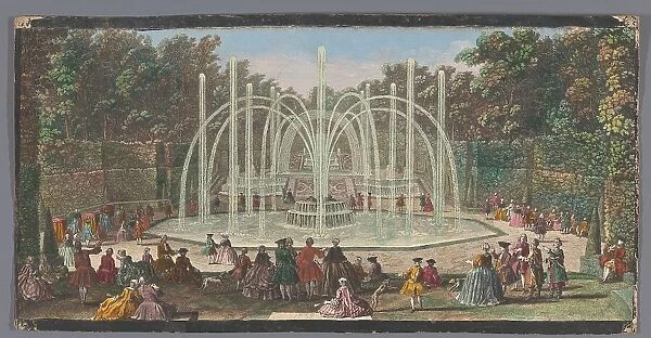 View of the Bosquet des Trois Fontaines in the garden of Versailles, c.1691-after 1753. Creator: Jacques Rigaud