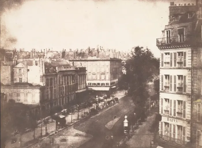 Framed Print : View of the Boulevards of Paris, 1843. Creator: William Henry Fox Talbot Framed Print : View of the Boulevards of Paris, 1843. Creator: William Henry Fox Talbot
