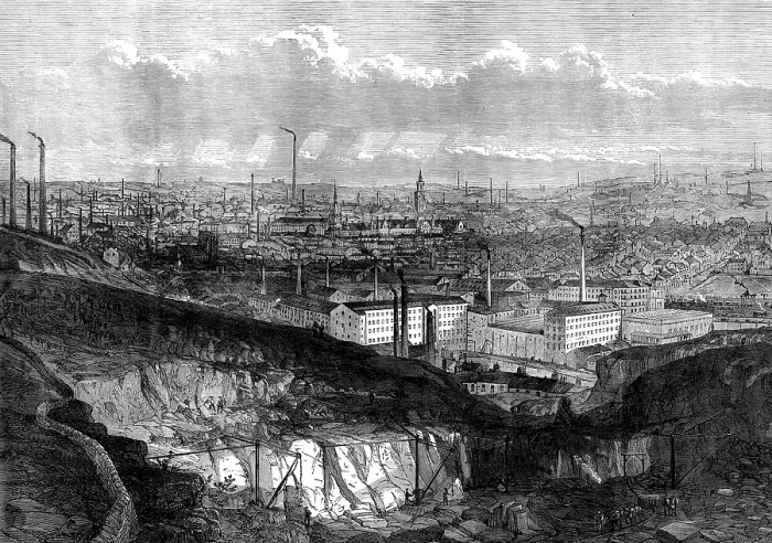Framed Print : View of Bradford from Cliff Quarry, 1873. Creator: Unknown