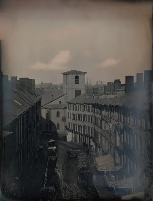 Framed Print : View Down Brattle Street from the Southworth & Hawes Studio at 5 1 / 2 Tremont Row Framed Print : View Down Brattle Street from the Southworth & Hawes Studio at 5 1 / 2 Tremont Row