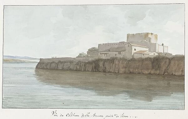 View of Brucoli Castle, 'La Bruca', 1778. Creator: Louis Ducros. View of Brucoli Castle, 'La Bruca', 1778. Creator: Louis Ducros