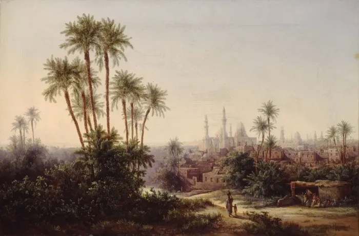 Framed Print : View of Cairo, 1867. Creator: Georgi, Otto (1819-1874) Framed Print : View of Cairo, 1867. Creator: Georgi, Otto (1819-1874)