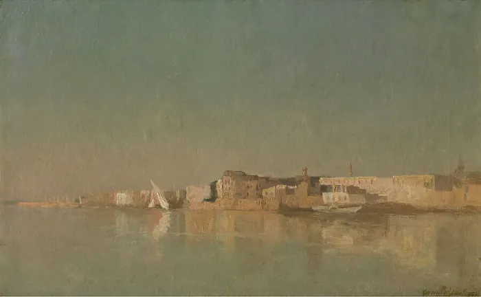 Framed Print : A View of Cairo, late 19th-early 20th century. Creator: Camille Wauters Framed Print : A View of Cairo, late 19th-early 20th century. Creator: Camille Wauters